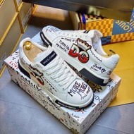 Sneakers for Men and Women White White King Hat Marshal White DC Student Shoes - Beautiful Leather V