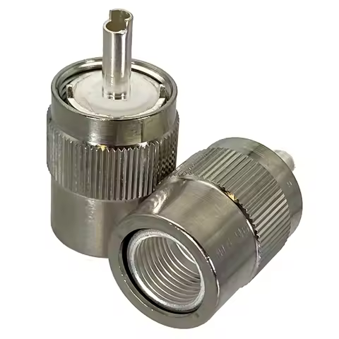 PL259 Coax Connectors 50 Ohm PL-259 UHF Male Solder Connector Plug with Reducer for LMR400 RG8 RG213