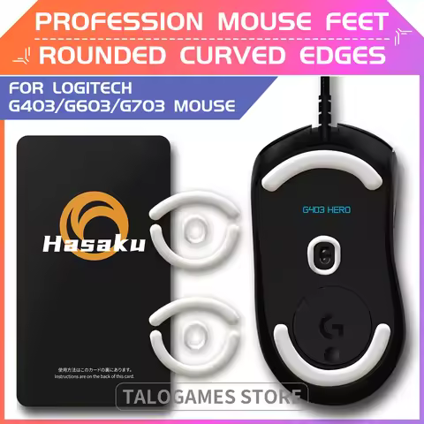2 Sets HASAKU Rounded Curved Edges Gaming Mouse Feet Skates for Logitech G403 G603 G703 Gaming Mouse