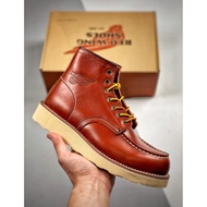 Classic Americana leather motorcycle boots, Goodyear welt high-top work shoes, American retro Martin