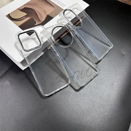 Honor X9C X9B X9A 200 Lite 90 70 60 Pro 100 X8C Metal Button Clear Slim Soft TPU Phone Case Cover
