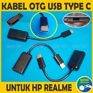 Kabel OTG USB Type C Untuk HP Realme 6 7 Pro 6S 6i Flashdisk Mouse