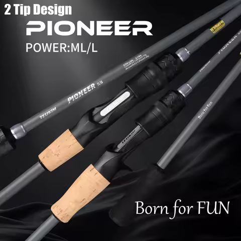 2 Tips Spinning Fishing Rod 1.98m 2.1m Lure Fishing Rod Carbon Fiber Fishing Rod ML/L for Saltwater