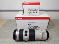 CANON EF 70-200mm F4 L IS 台灣佳能公司貨 + EF 1.4X II水貨 合售 可轉接到RF機身