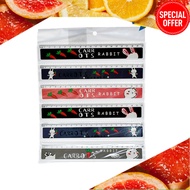 (6pcs) Cartoon Ruler, Plastic Ruler, Rabbit Ruler Cute Rabbit Carrots Plastic Ruler 20CM