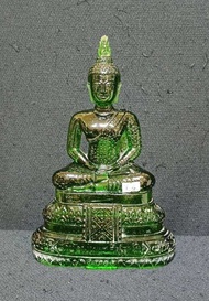 No. T/4 JAPAN พระบูชา พระแก้วมรกต 25 พุทธศตวรรษ ปี พ.ศ.2500 บล็อกนิยม JAPAN ในฐาน เนื้อแก้วเขียวมรกต