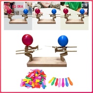 [Wishshopeezzxh] Wooden Fencing Puppets Balloon Bamboo Party Favor, DIY Handmade Fast Paced for Kids