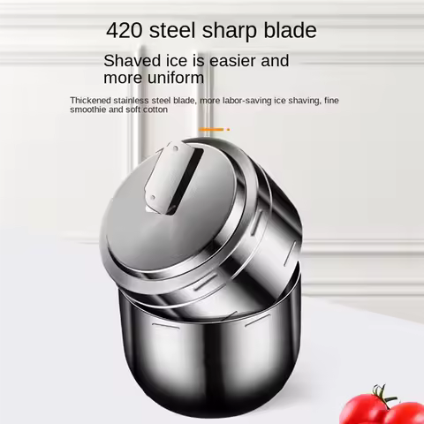 AB66-304 Stainless Steel Hand Operated Sand Ice Machine Manual DIY Shaved Ice Crusher Household Mein
