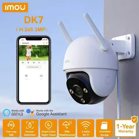 IMOU DK7 3MP IP66 Outdoor Human Detection Camera Colorful Night Vision Wi-Fi AI Camera Surveillance