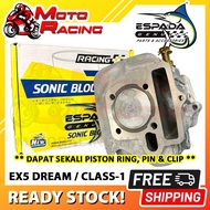 EX5 DREAM / WAVE100 / CLASS-1 / KRISS100 ESPADA RACING BLOCK PISTON SONIC + TENSIONER 53MM 56MM 57MM