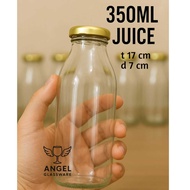 / 6 PCS 350ml NEW 350ml GLASS JUICE BOTTLE + ZINC CAP Glass Juice Bottle/ kitchen spice bottle glass