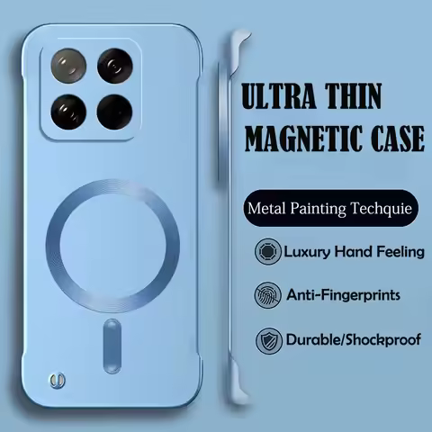 For XIAOMI Poco X7 X6 F6 F5 Pro F4 F3 Frameless Case Hard PC Magnetic Wireless Charging Slim Protect