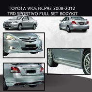 TOYOTA VIOS DUGONG NCP93 2008-2012 TRD SPORTIVO STYLE FULL SET BODYKIT FRONT SKIRT,SIDE SKIRT,REAR S