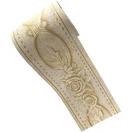 Simplemuji Self Adhesive 5 Meters Yellow Peony 3D Peel and Stick Waterproof Wall Border Easy to Appl