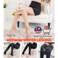 480 Denier Opaque Winter Thermal Women Legging/Stirrup/Tights Pants Seluar Ketat Tebal Hangat