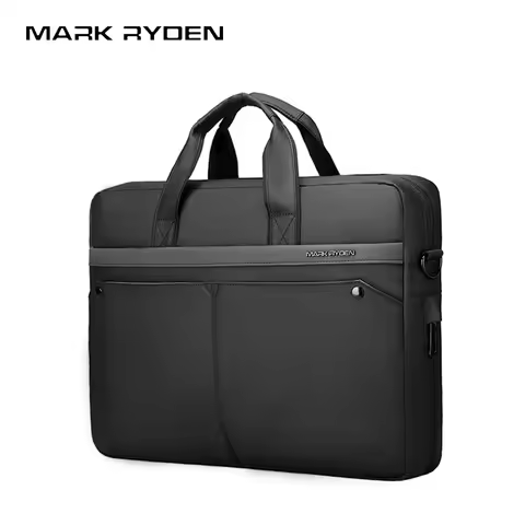 MARK RYDEN Multi-purpose Laptop Briefcase Water Repellent Commuter Bag with Trolley Sleeve