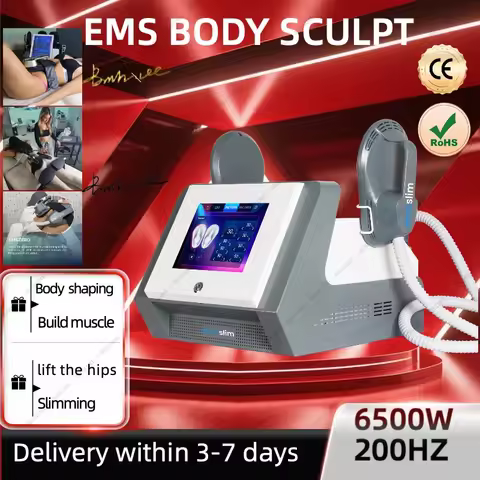 6500W EMS Professional Slimming RF Myoslim Machine Hi-EMT Body Sculpting Fat Burning EMS Beauty Equi