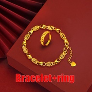 Gold 916 Original Malaysia Bracelet for Women Gold Wedding Jewelry Emas 916 Original Lelong Gelang Tangan Perempuan Viral Murah Emas Bangkok Original Cop 916 Gelang Emas Korea