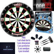 🔥READY STOCK🔥ONE80 STEELTIP DART BOARD WDF APPROVED TOURNAMENT SIZE - GLADIATOR 3 PLUS + FREE GIFT