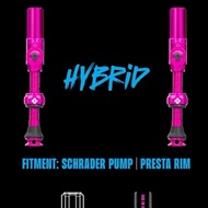 MUC-OFF Tubeless Valve Set Big Bore HYBRID | black AL7075 Aircraft Grade AL