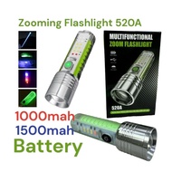 520A Zooming Flashlight Outdoor Waterproof LED Zoomable Flashlight Portable Camping Torch Light