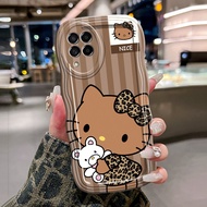 HP Phone Case For Samsung Galaxy M53 5G M33 5G M62 F62 M60s School Case Softcase Cartoon Wave Cream 