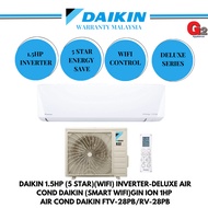DAIKIN 1HP R32 NON INVERTER AIRCOND (SMART WIFI) FTV28PB/RV28PB –