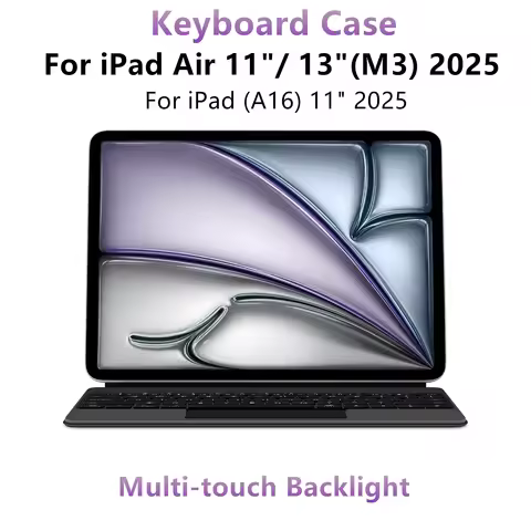 Magic Keyboard Case For iPad Air 11/13 inch M3 A16 2025 M2 M4 Pro 12.9"/11" 6th 5th 4th 3rd 10th gen
