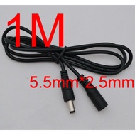 High quality 1PCS CCTV DC Power Extension Cable 1M 100cm / 3FT 3 FT Jack Socket to 5.5mm x 2.5mm Mal
