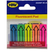 HBWOffice Stick On Note ARROW -5"x25 Sheets