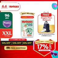 HUGGIES AirSoft Pants Diapers XXL24 (4 packs) Breathable and soft diapers for baby