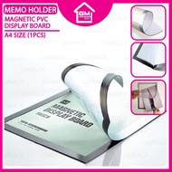 [GMRACK] MAGNETIC PVC MEMO DISPLAY BOARD 1 PCS A4 SIZE MAGNETIC DISPLAY BOARD SILVER COLOR