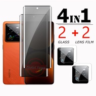 4in1 Tempered Glass for Realme GT 7 Pro 5G GT7 Pro 7Pro Anti Privacy Screen Protector Glass Film Sof