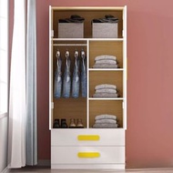 櫻桃傢俱 - （支持定制）兒童實木衣櫃女孩衣櫃簡約現代臥室兩門小戶型衣櫃80CM