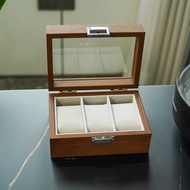 Walnut Grain Wooden 3-slot Watch Box 3 Watches