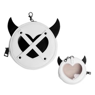 Cartoon Demon Wing Round Itabag Small Handbag Waist Bag Cosplay Makeup Accessories Jewelry Belt Pouc