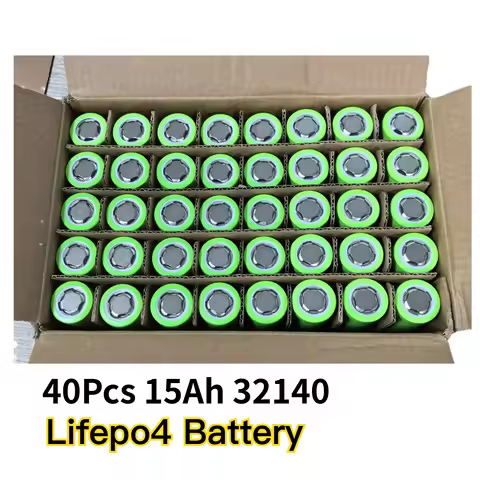 40Pcs 15Ah 32140 Lifepo4 Battery High Capacity Scooter Battery A-grade Lifepo4 32140 Eve 3.2V 48WH f