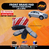 TOYOTA VIOS NCP93 J SPEC FRONT DEPAN BRAKE PAD 100% ORIGINAL TOYOTA