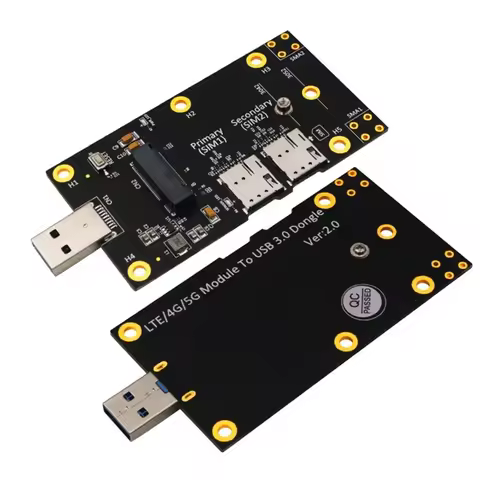 1pcs NGFF M.2 to USB 3.0 adapter with 2 NANO SIM card slot for 4G 5G Module T99W175 EM12-G EM7455 L8
