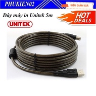 Unitek 5m printer cable Y-C421A 2 anti-interference heads USB 2.0 standard - Genuine product