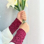 Handsock Lace Cotton Muslimah Saiz 25cm Panjang Tak Sampai Siku sarung tangan muslimah inner tangan 