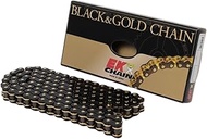 EK Chain, Euma Chain, Motorcycle Chain, Black & Gold, 126L MLJ (Crimp Joint), QX Ring Seal, Up to 1,