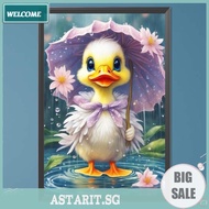 5D DIY Full Round Drill Partial AB Diamond Painting Duck Kit Art Decor 45x65cm