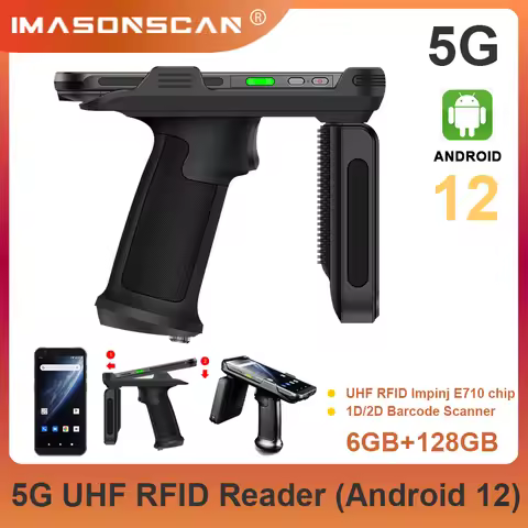 6 Inch 5G Industrial Rugged Handheld PDA Android 12.0 OS 5G UHF RFID Reader 902-928Mhz 865-868Mhz UH