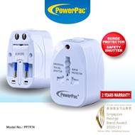 PowerPac 2X Multi Travel Adapter US UK EU AU Adapter (PP7974)