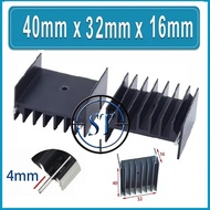 heatsink Cooling Cooler 4.0cm x 3.2cm x 1.6cm Heat Sink Transistor Black 40x32x16mm TO-220