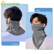 CURTES Ice Silk Face Mask, Ice Silk Polyester Ice Silk Mask, Thin Eye Protection Face Cover Neck Wrap Neck Sunshade Sports