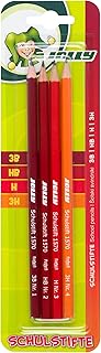 JOLLY School Pencils, Blister Pack of 4, Hardness Grade 3B, HB, H, 3H, Versatile Graphite Pencils fo