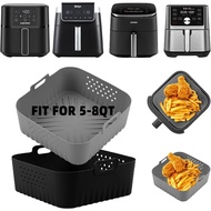 LYHOLKEER Air Fryer Silicone Liners for COSORI Air Fryer 9-in-1 5QT 5.8QT 6QT 6.8QT,2 Pcs Reusable S