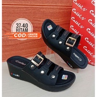 TERMURAH !!! Sandal Wedges Wanita Calbi style Turkiani - Sandal Selop Calbi Terlaris - Sandal Wanita
